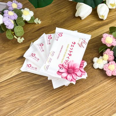 Combo 5 Khăn ướt vệ sinh phụ nữ Haily hương hoa Nhài an toàn và khử mùi vệ sinh vùng kín sạch sẽ 10 tờ/ gói